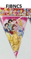 [FIBNC5] Banners de cumpleaños 1 pieza 20x28.5cm PRINCESAS