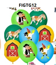 [FIGTG12] Globos Temáticos 16 piezas 12"