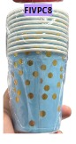 [FIVPC8] Vasitos para Cumpleaños 10 piezas AZULES C-PUNTOS