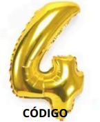 [N32-001G4] Globos Dorado Números de 32 pulgadas