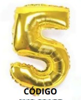 [N40-001G5] Globos Dorado Números de 40 pulgadas