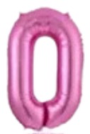 [N40-006N0] Globos Rosados Números de 40 pulgadas