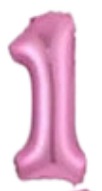 [N40-006N1] Globos Rosados Números de 40 pulgadas