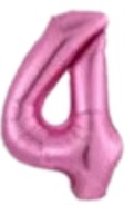 [N40-006N4] Globos Rosados Números de 40 pulgadas