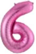 [N40-006N6] Globos Rosados Números de 40 pulgadas