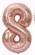 [N40-007RG8] Globos Rose Gold Números de 40 pulgadas