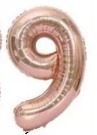 [N40-007RG9] Globos Rose Gold Números de 40 pulgadas