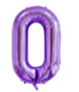 [N40-010N0] Globos Morado Números de 40 pulgadas