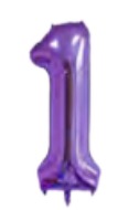 [N40-010N1] Globos Morado Números de 40 pulgadas