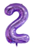 [N40-010N2] Globos Morado Números de 40 pulgadas