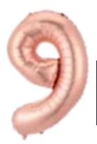 [MU-1187-G9] Globos Rose Gold Números de 16 pulgadas