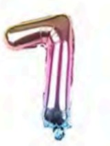 [NU-MC001-7] Globos Números de 16 pulgadas