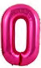 [NU-RMF-0] Globos Rosado Números de 32 pulgadas