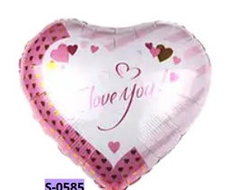 [S-0585] Globos Forma de Corazón 18 Pulgadas