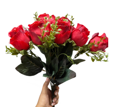 RAMO BOTON FINO C/RELLENO X9 ROJO