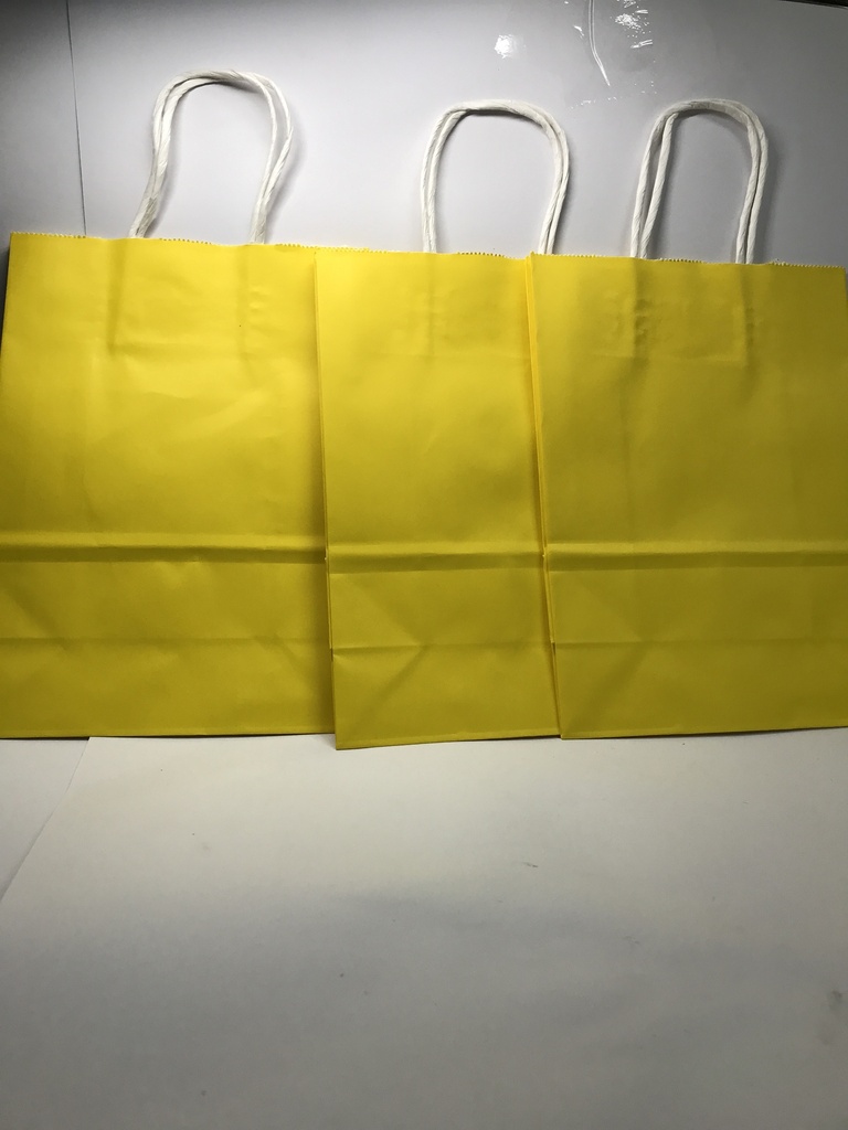 TF-8008 BOLSA KRAFT "S" AMARILLA PAQ.12