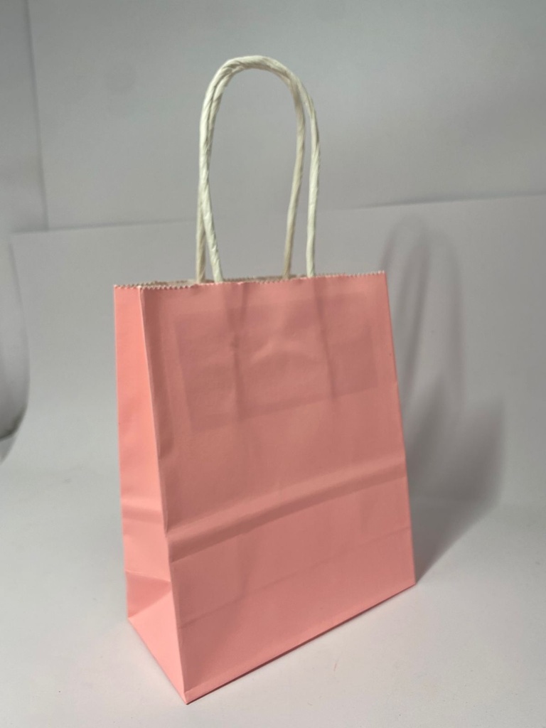 TF-8014 BOLSA KRAFT "S" ROSADO PAQ.12