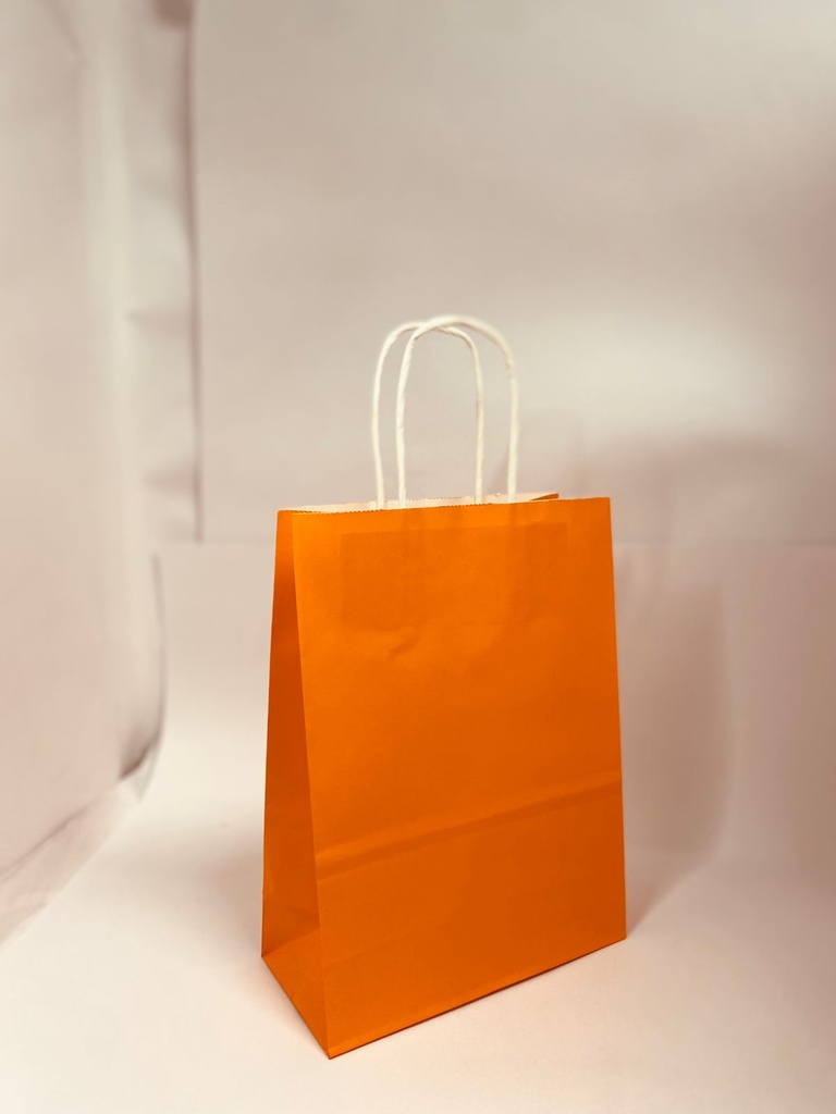 TF-8018 BOLSA KRAFT "S" NARANJA PAQ.12