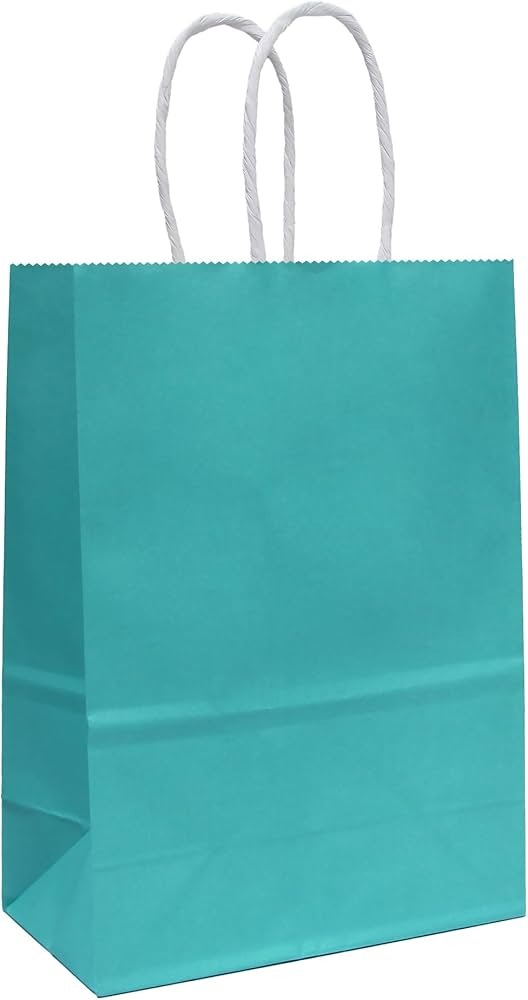 TF-8028 BOLSA KRAFT "M" CELEST PAQ.12