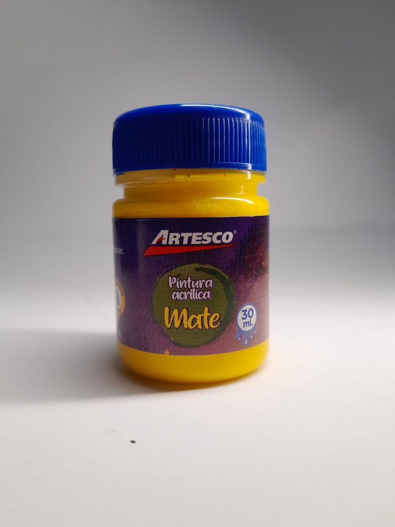 PINTURA ACRILICA MATTE 30ML AMARILLA ARTESCO