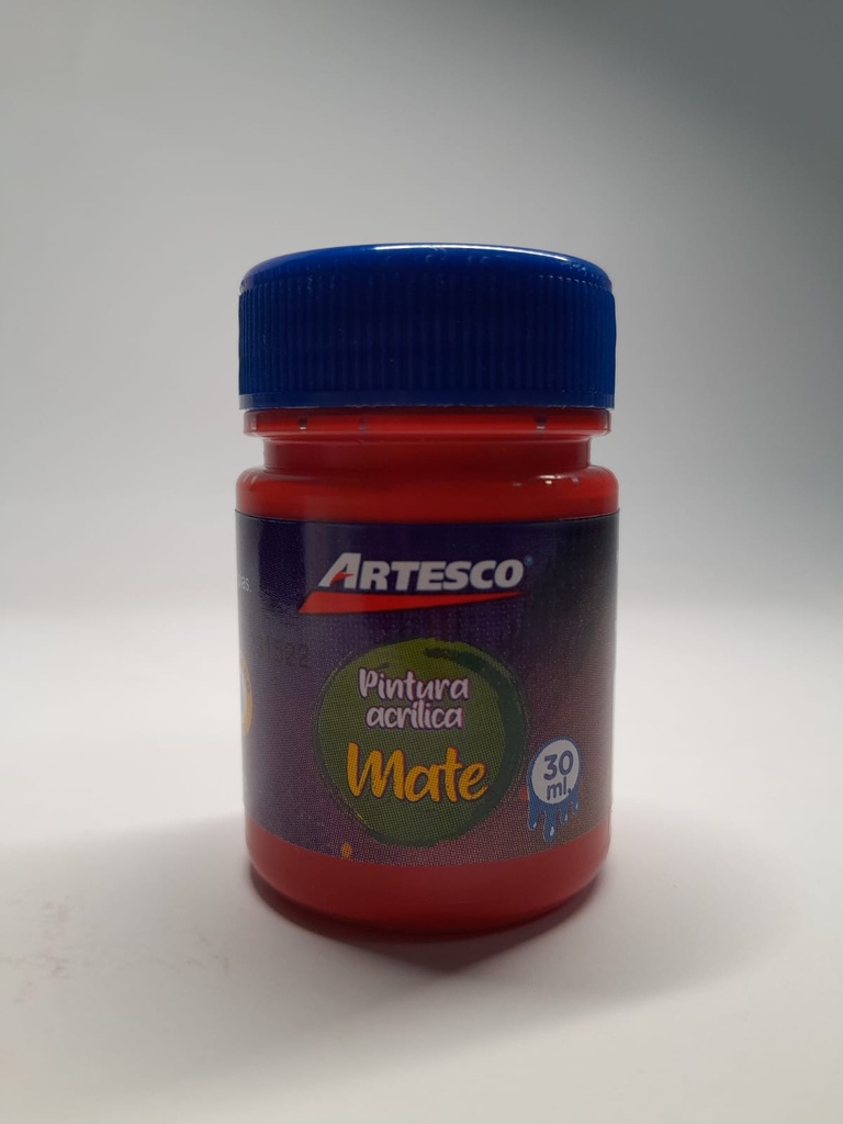 PINTURA ACRILICA MATTE 30ML ROJO ARTESCO