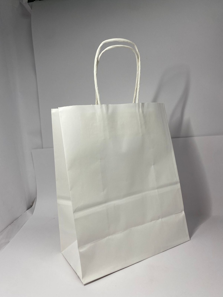 BOLSA KRAFT "L" BLANCA PAQ.12
