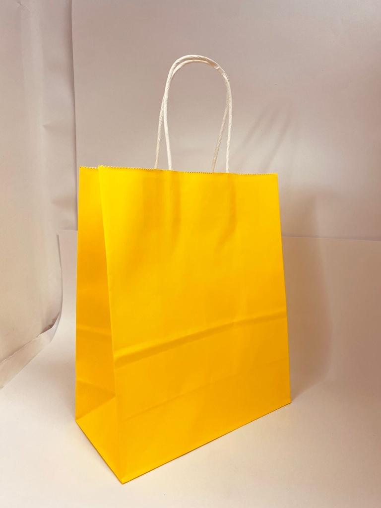 BOLSA KRAFT "M" AMARILLA PAQ.12