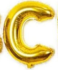 GLOBO LETRA C 16 PULGADAS DORADO