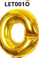 GLOBO LETRA O 16 PULGADAS DORADO