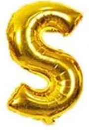 GLOBO LETRA S 16 PULGADAS DORADO