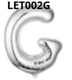 GLOBO LETRA G 16 PULGADAS PLATEADO