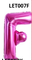 GLOBO LETRA F 16 PULGADAS ROSADO