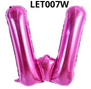 GLOBO LETRA W 16 PULGADAS ROSADO