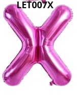 GLOBO LETRA X 16 PULGADAS ROSADO