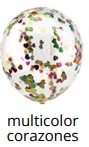 Globos con confeti 10 piezas/bolsa 12"