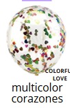 Globos con confeti 50 piezas/bolsa 12"