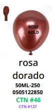 Globos Metalicos 50 piezas/bolsa 12" ROSE GOLD