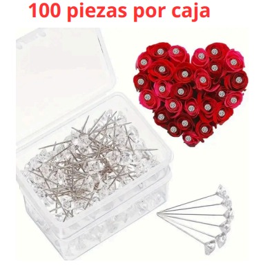 ALFILERES DIAMANTES 100 piezas por caja