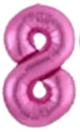 Globos Rosados Números de 40 pulgadas
