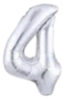 Globos Plateado Números de 16 pulgadas