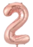 Globos Rose Gold Números de 16 pulgadas