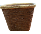 [TF-7421] CANASTA CUADRADA CAFE C/NATURAL