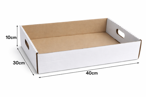 [PYM-000258] BANDEJA BLANCA KRAFT 40X30