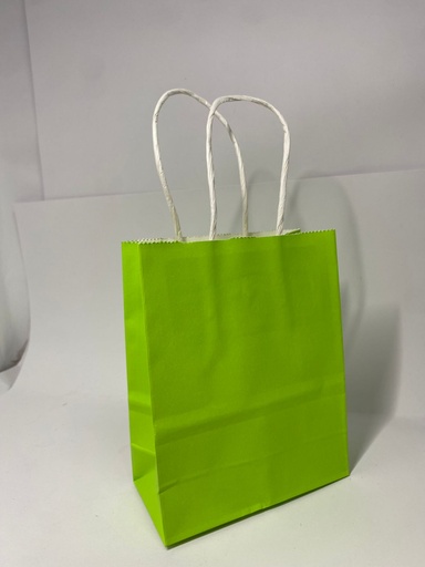 [TF-8000] TF-8000 BOLSA KRAFT MINI "12X15X6" CM VERDE LIMON