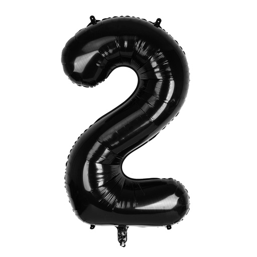 [n32-005N2] Y3L4270-2 GLOBO METALICO NUMERO 2 NEGRO 32''