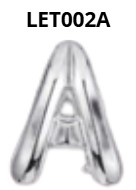 [LET002A] GLOBO LETRA A 16 PULGADAS PLATEADO