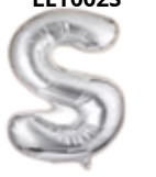 [LET002S] GLOBO LETRA S 16 PULGADAS PLATEADO