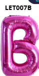 [LET007B] GLOBO LETRA B 16 PULGADAS ROSADO