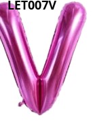 [LET007V] GLOBO LETRA V 16 PULGADAS ROSADO