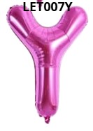 [LET007Y] GLOBO LETRA Y 16 PULGADAS ROSADO